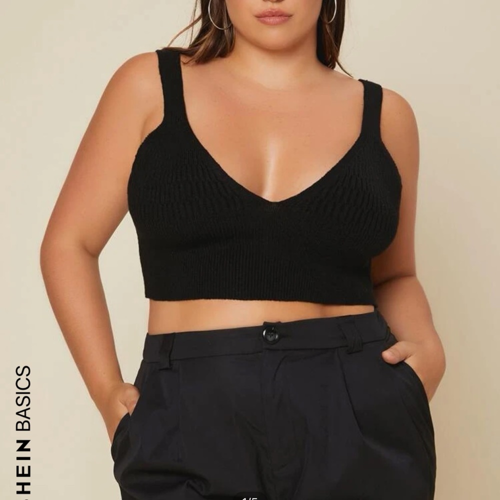 SHEIN knit cropped cami